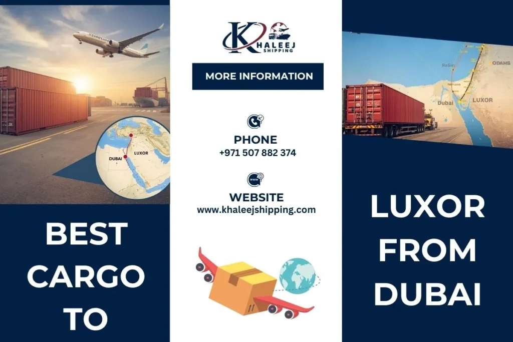 Best Cargo to Luxor from Dubai