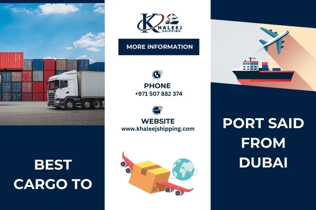 Best Cargo to Port Said from Dubai