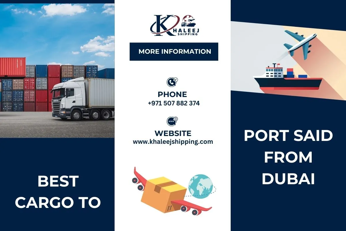 Best Cargo to Port Said from Dubai