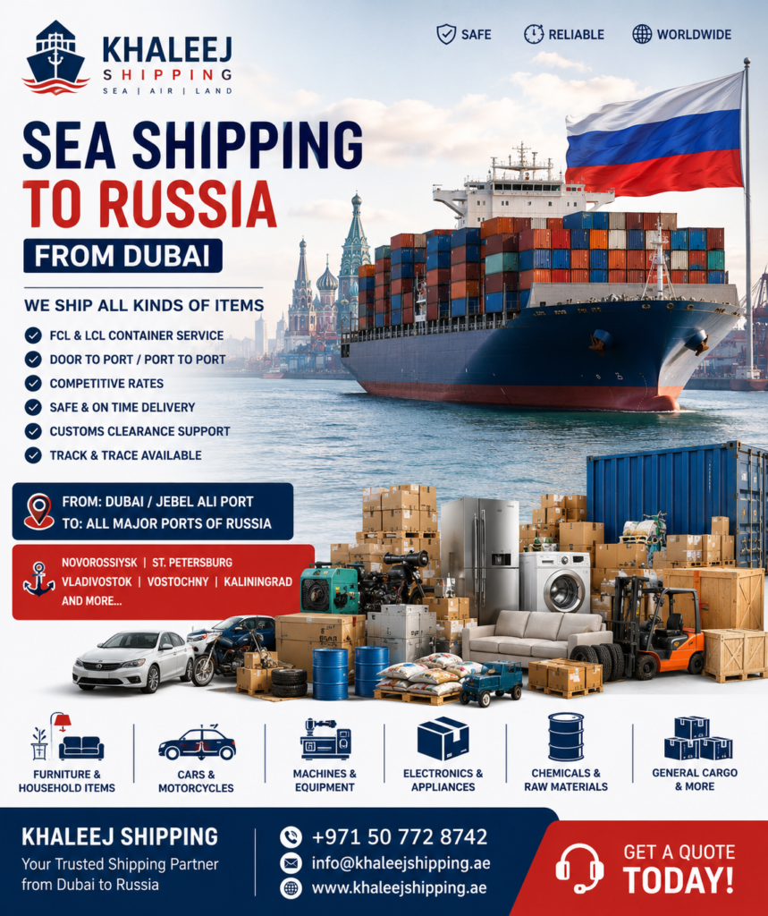 Cargo to Russia from Dubai by sea